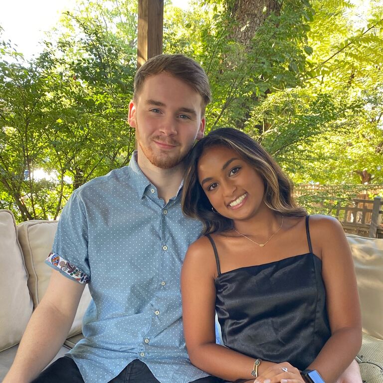 To celebrate another year together, we went to dinner in Lawrence. At sunset, Michael surprised Meena with a beach picnic at the lake with our closest friends!