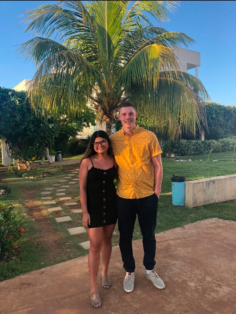 On our way to dinner in Cuba after enjoying and relaxing in the warm weather!