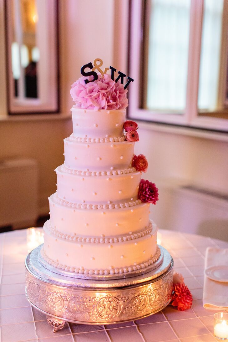 White Polka Dot Cake