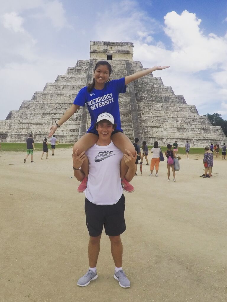 While in Mexico, Chloe and Matthew visited Chichen Itza.