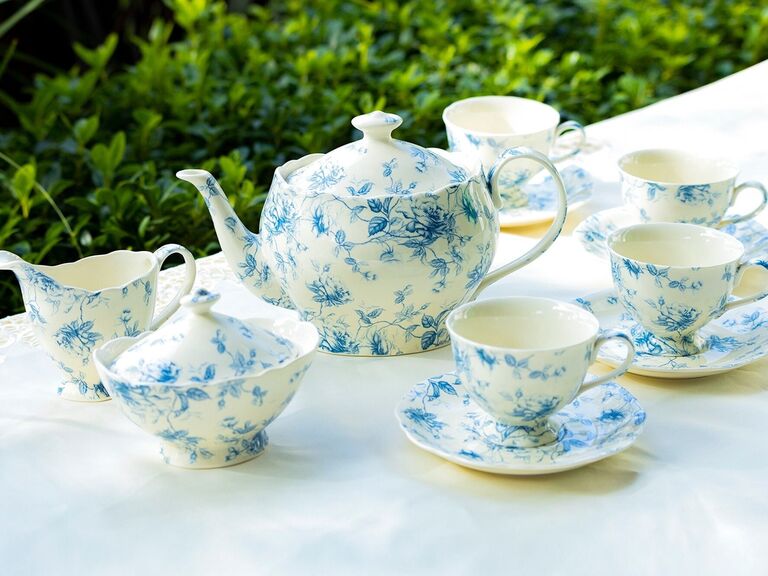 Elegant porcelain tea set Etsy wedding gift idea