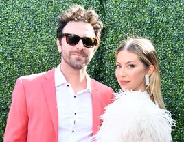 Beau Clark and Stassi Schroeder attend the 2019 MTV Movie and TV Awards at Barker Hangar on June 15, 2019 in Santa Monica, California.