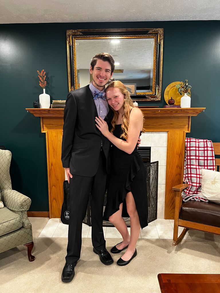 Our first wedding together