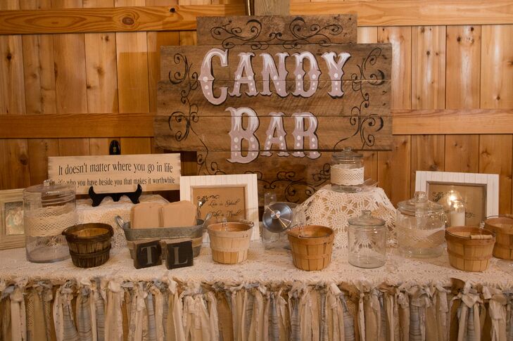 Vintage-Inspired Rustic Candy Bar