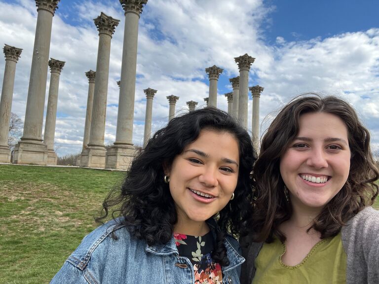 Rebecca and Michelle explore the National Arboretum together, thus starting an annual cherry blossom season tradition.
