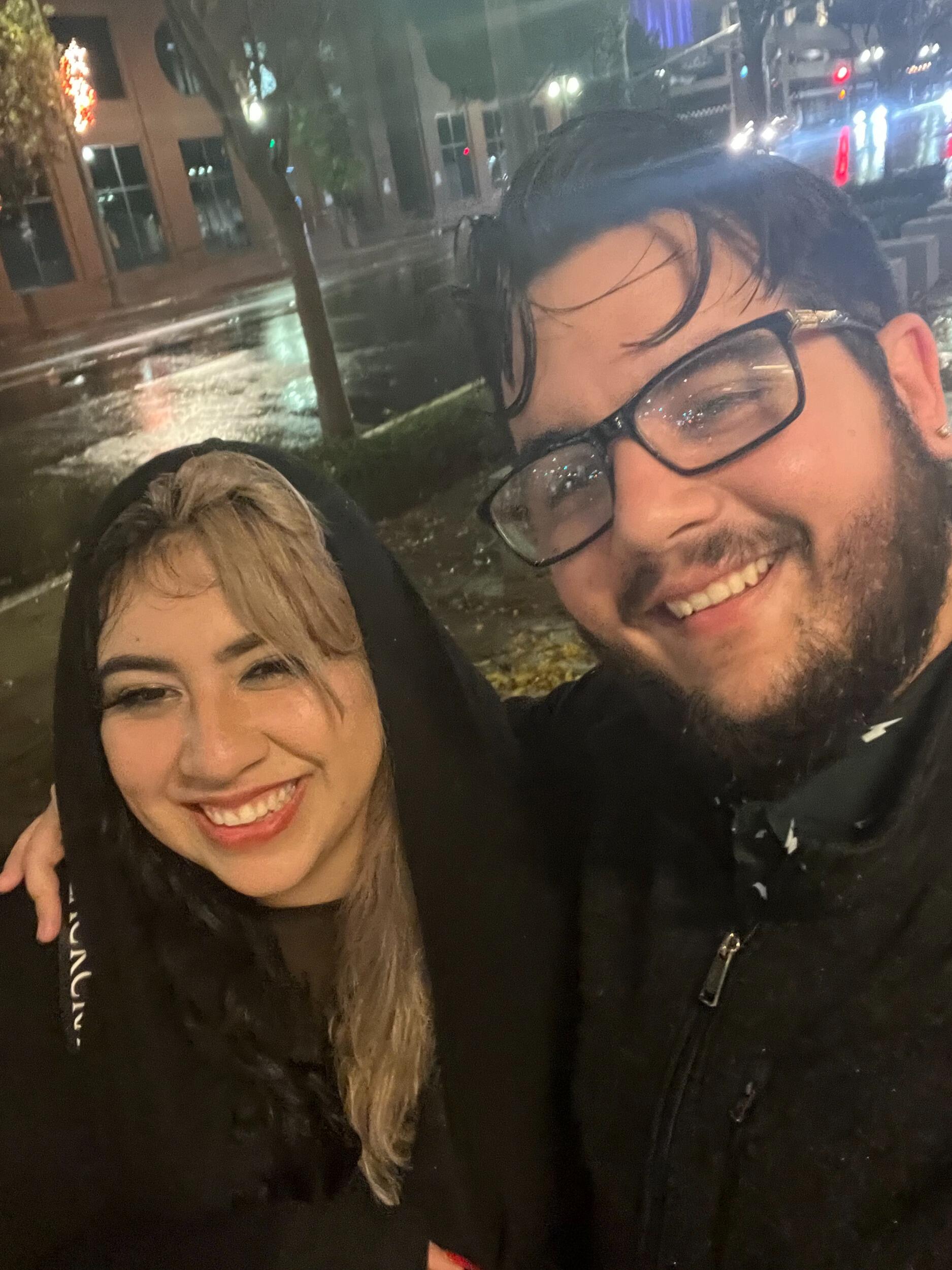 New Years walk home in the rain!