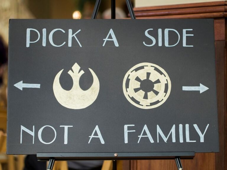 Star Wars wedding welcome sign