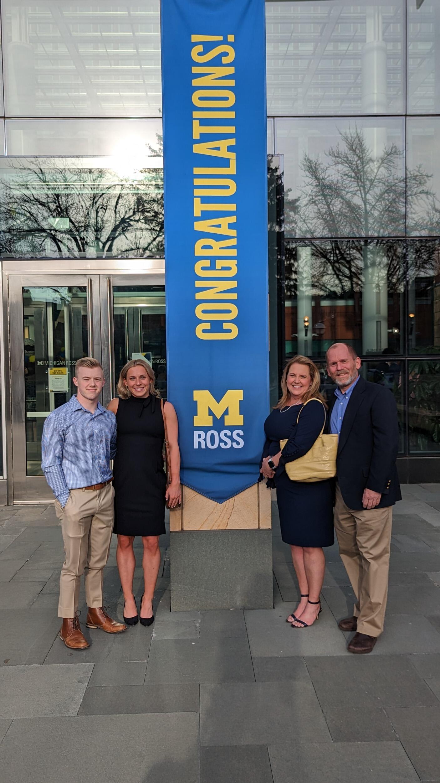 Ross School of Business Masters graduation celebration for Abby!