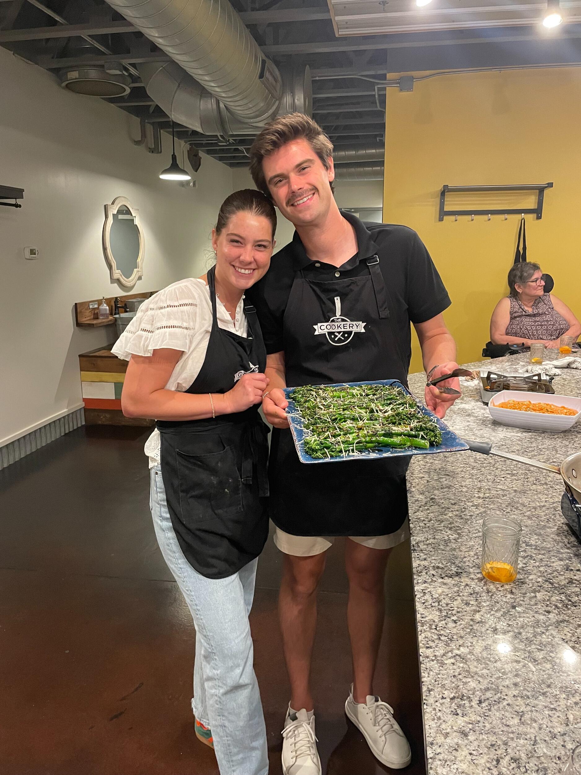 Got to take a fun cooking class together! Did you know if Barrett were to switch jobs, his dream job is to be a private chef?!