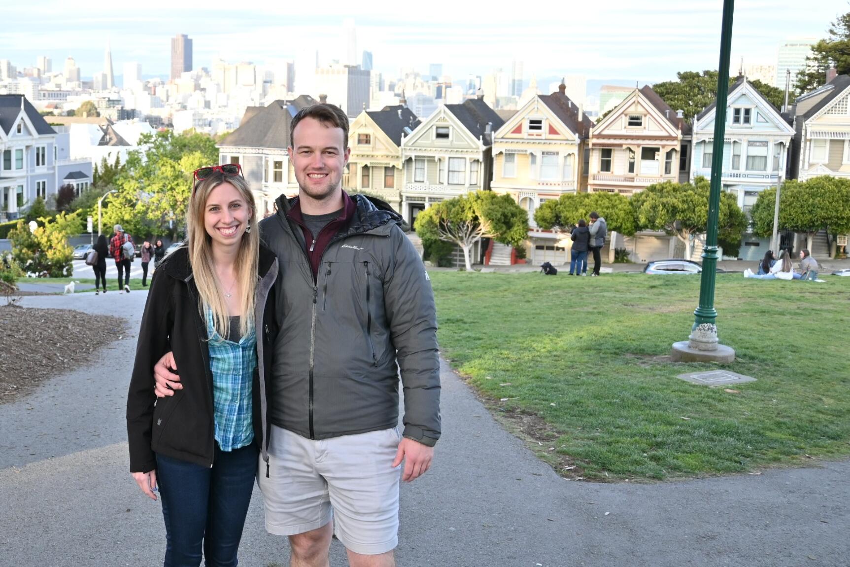 Painted Ladies in San Francisco along their California road trip. 