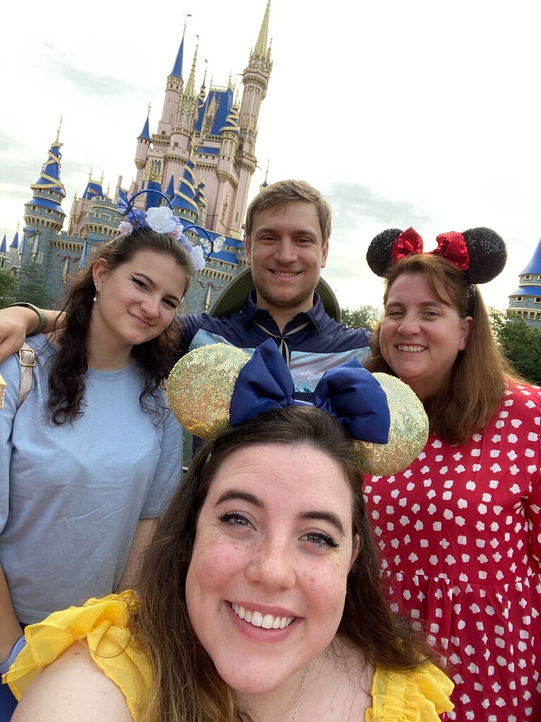 We go to Disney, one of Molly's favorite places in the world, with her family.