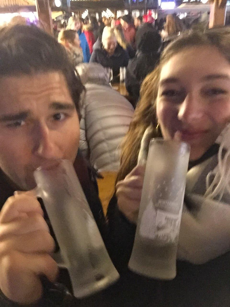 Aaron introduces Bridget to European Christmas markets and Glühwein.