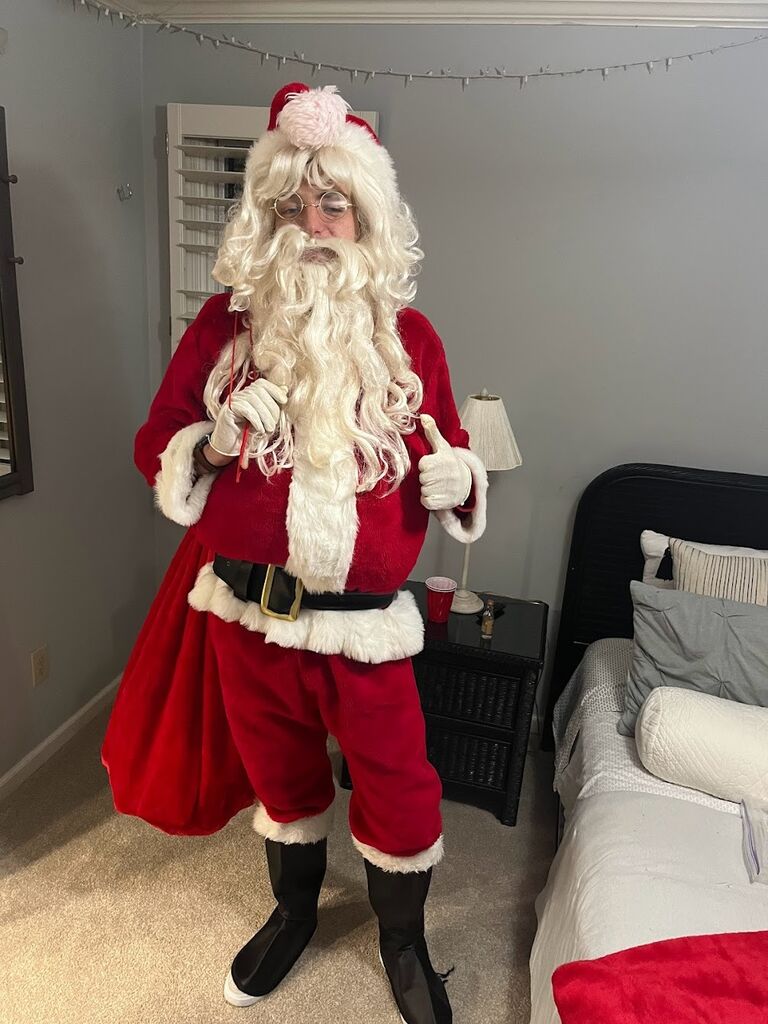 Celebrated our first Christmas together, where Brayden played Santa for 40 of Carlie's extended family members.