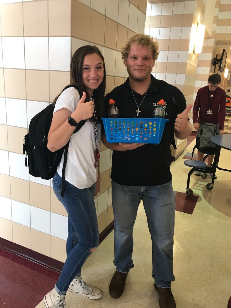 Ariel made baskets for Mason every football game day!