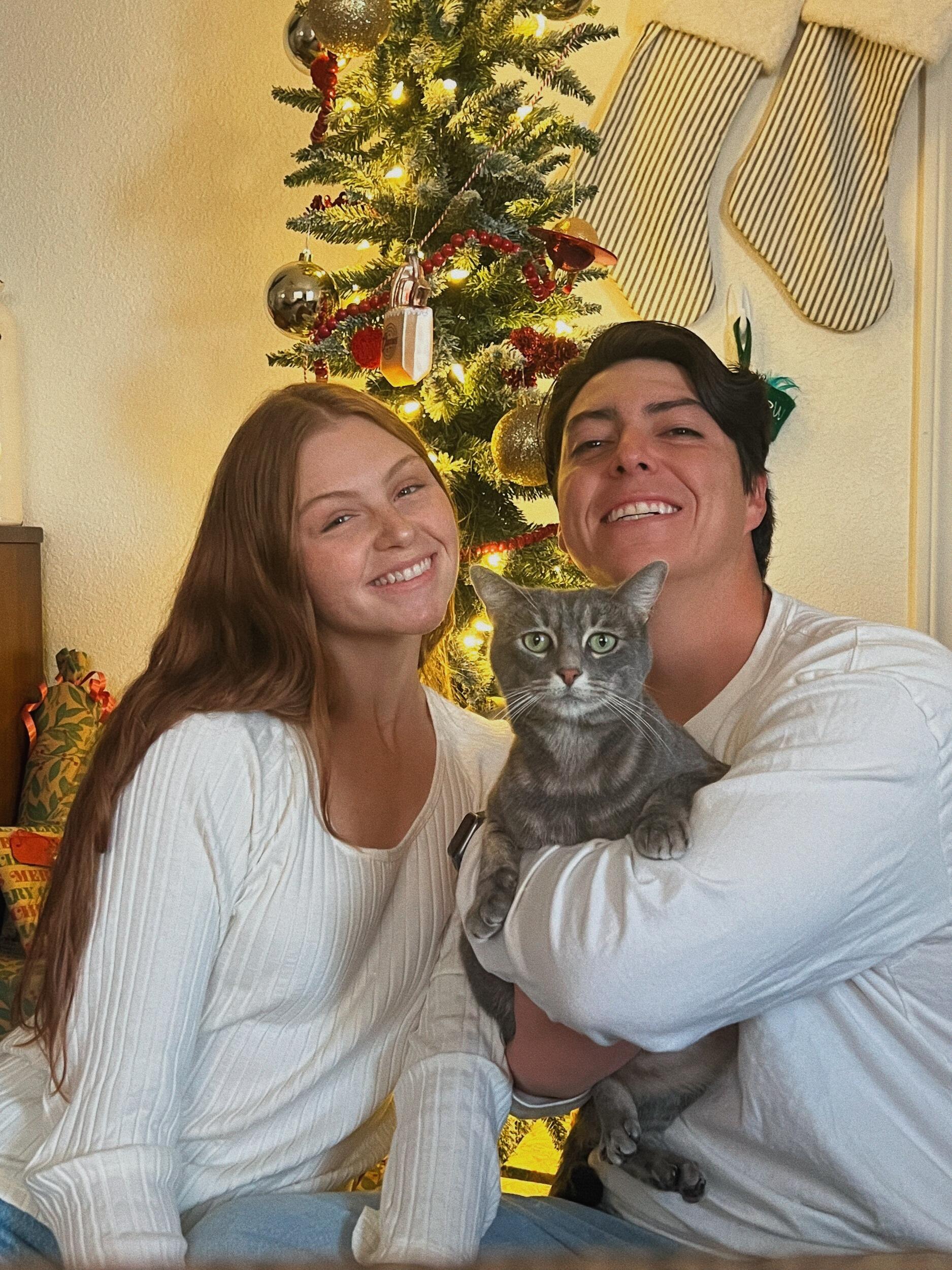 Our favorite Christmas photo with a special appearance from Miss Pip! 