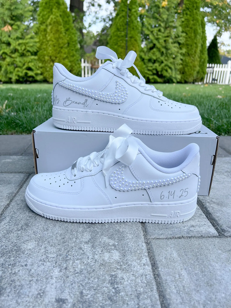 Cali Cake Co Nike Air Force bridal sneakers