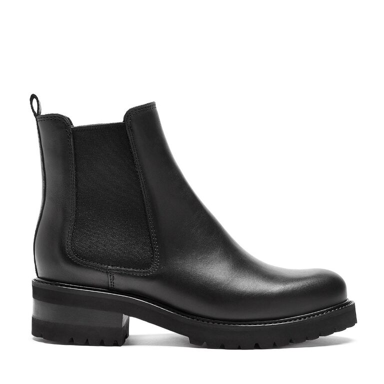 Black leather ankle boots from La Canadienne