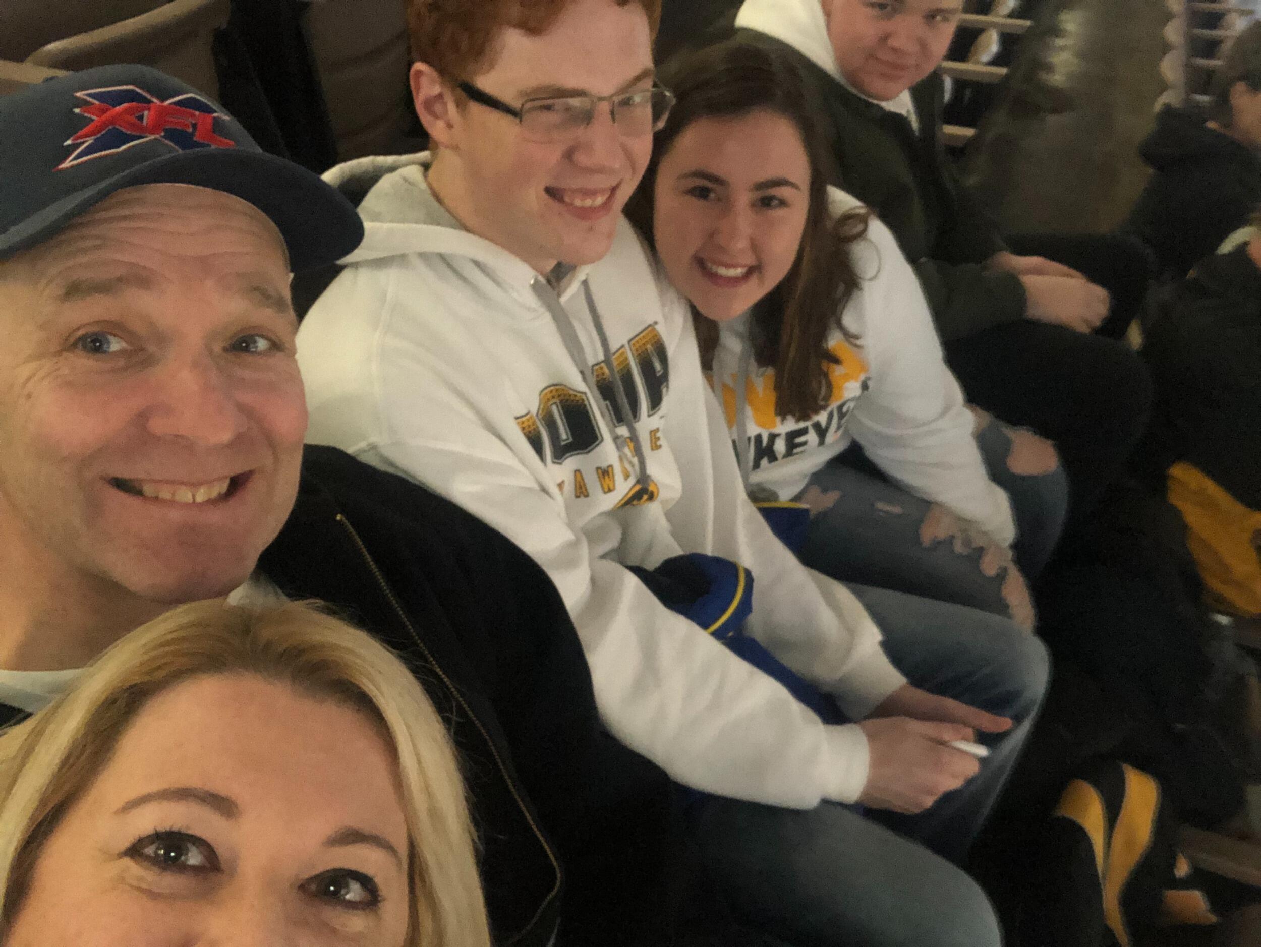First Iowa basket ball game with the Brecht's!