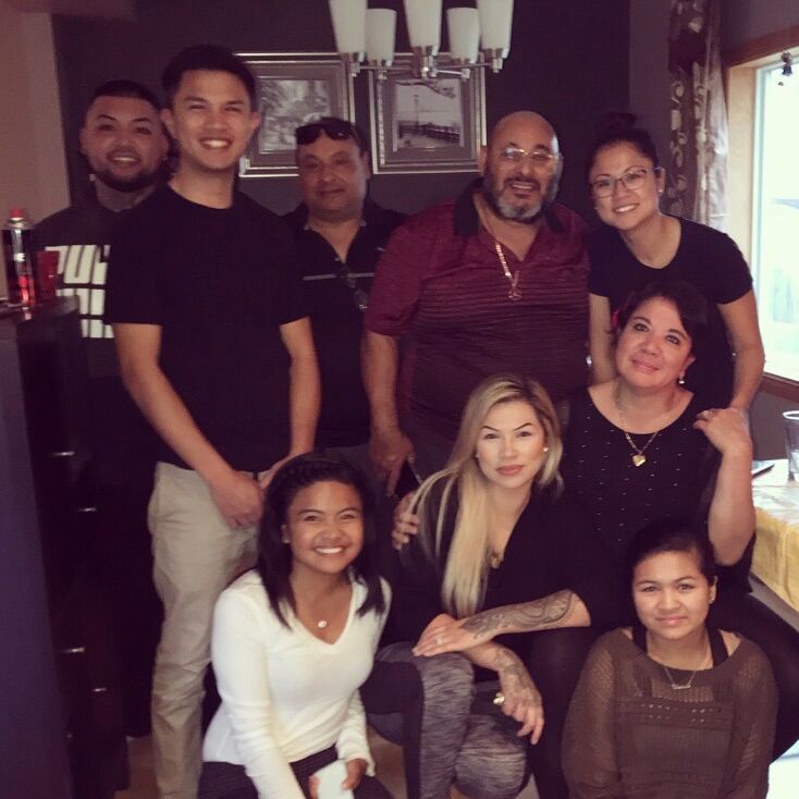 Celebrating with Jonathan's Family.