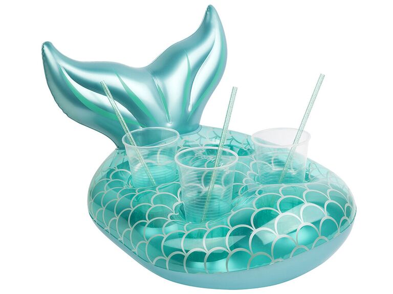 Floating mermaid tail cup holder