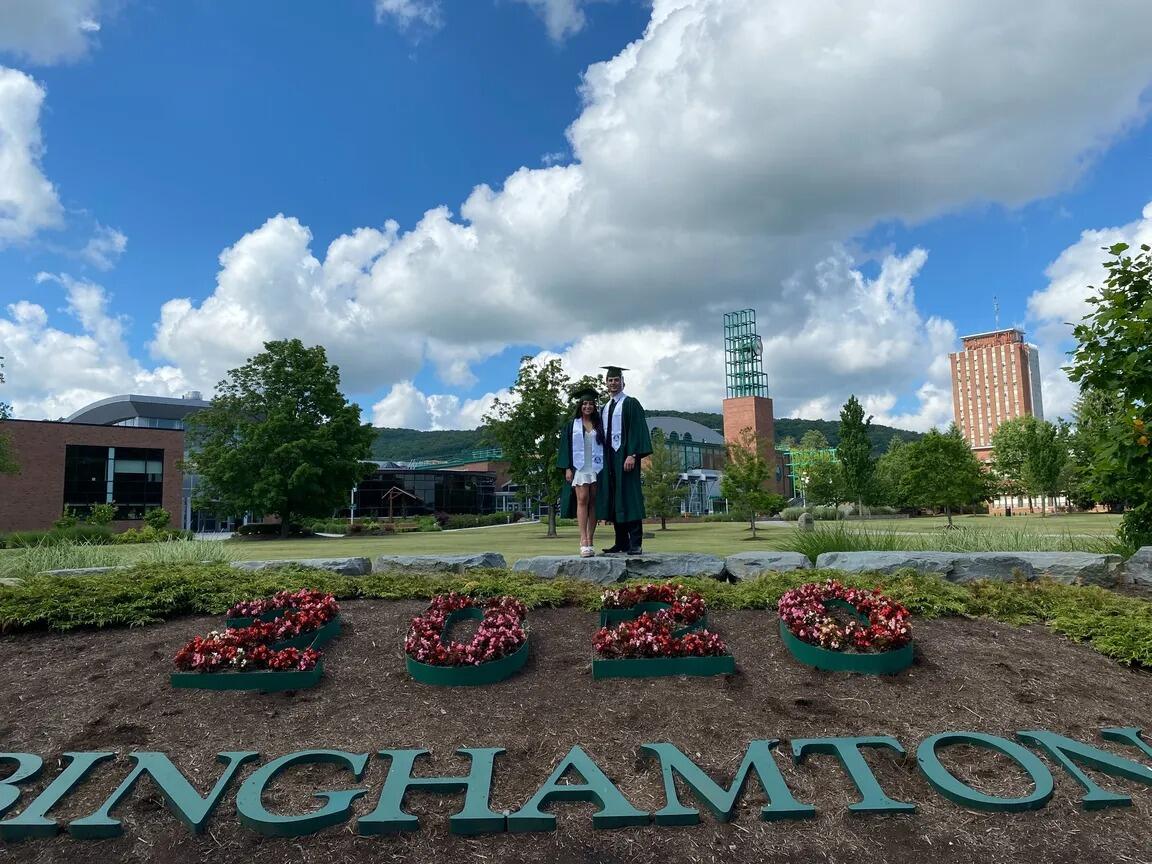 This was the day that Nate and Andrea graduated from Binghamton University together. They both majored in Biological Sciences and were on the Pre-Med Track. They were both excited to see what the future had in store for them!
