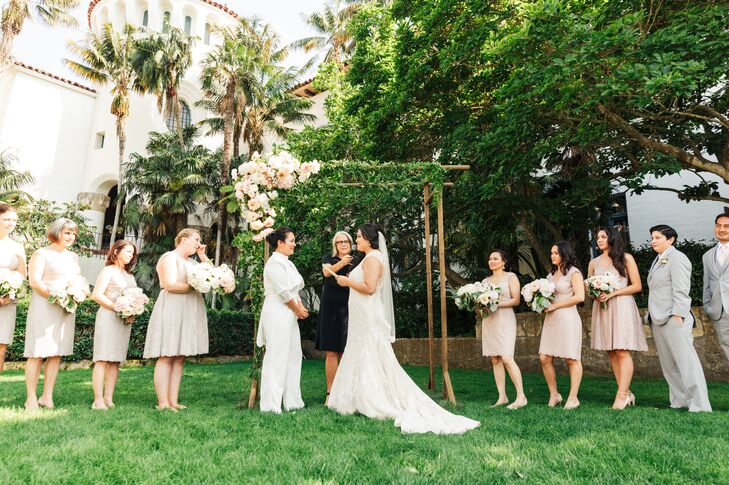 Outdoor Garden Ceremony In Santa Barbara