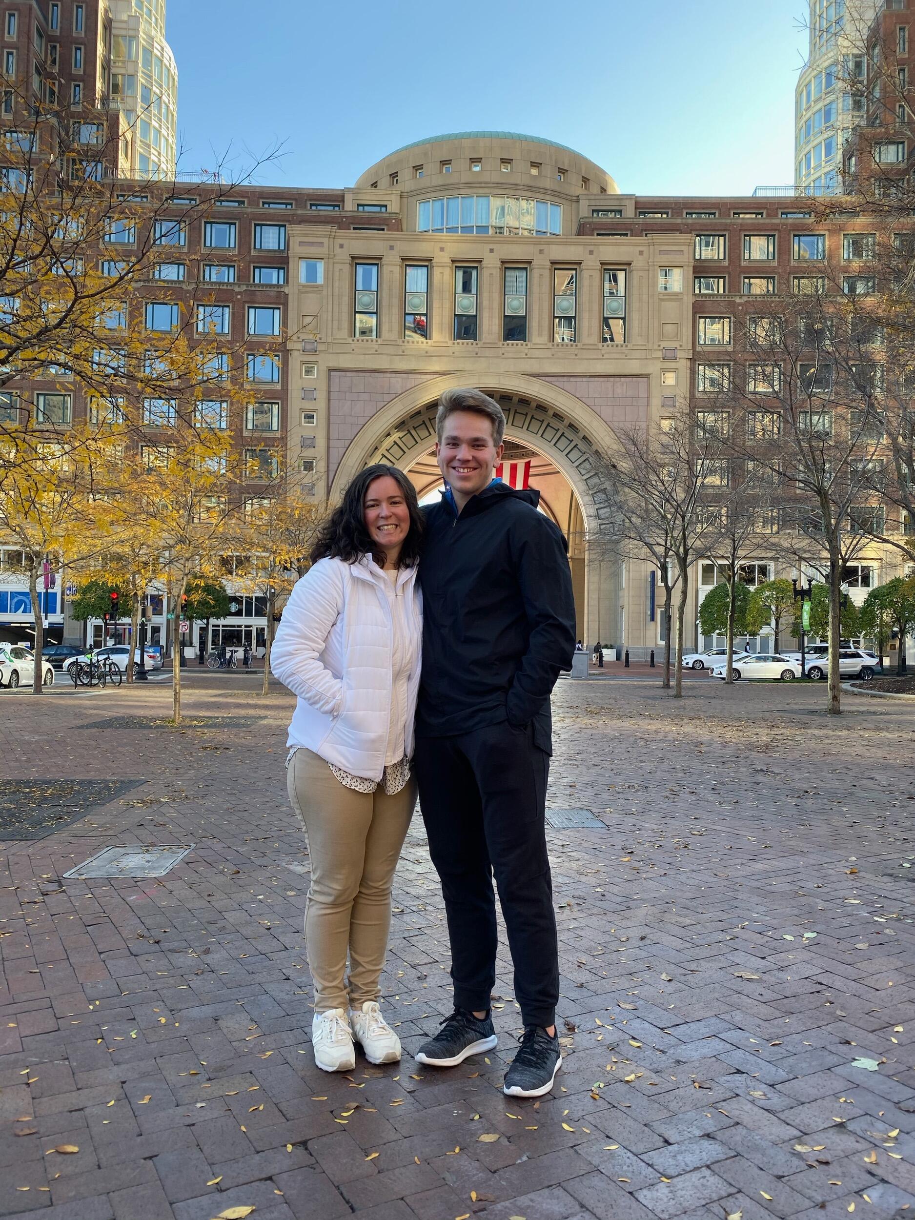 We were long distance throughout college, but tried to visit each other as much as we could. This was one of those trips (pictured here in Boston)