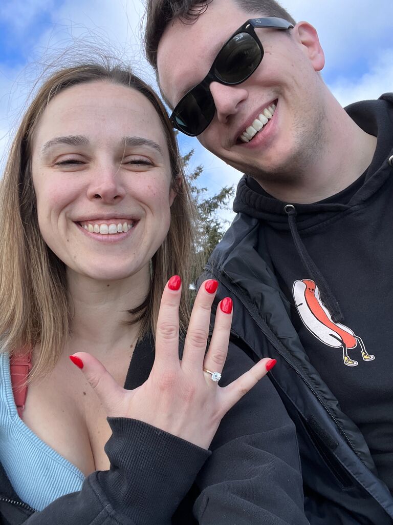 Traveling to the coast to celebrate our anniversary and we got engaged!