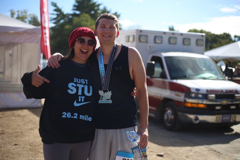 Stuart decided he wanted to run a marathon in the KC Marathon race. He trained so hard and did so well! That's running 26.2 miles!!!!!