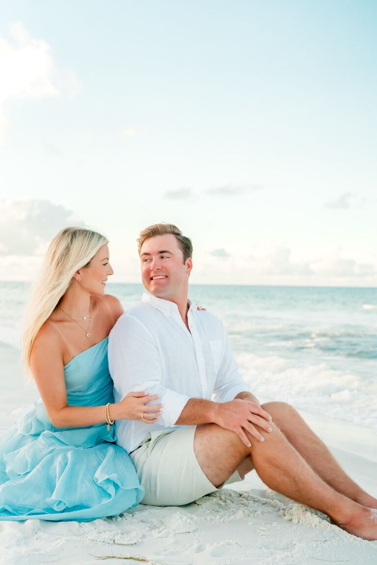 The morning we got engaged - Megan had NO clue!