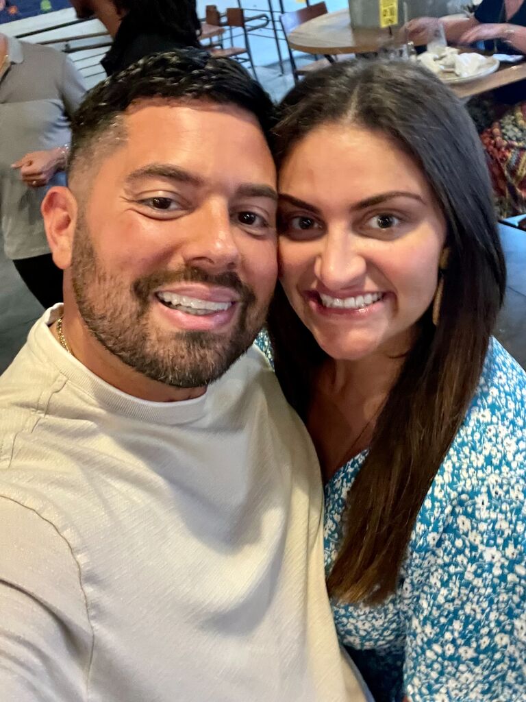 We even went spray tanning to get ready for both of Eddie's sister's weddings!