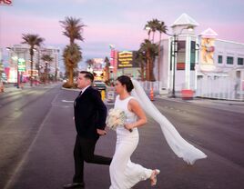 Couple getting married in Vegas