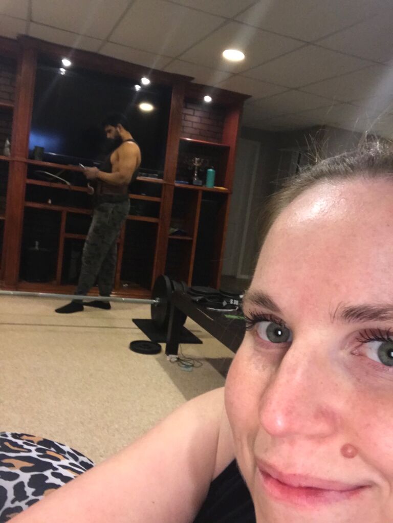 About 1 year into dating. Kavel and I have made it part of our weekly routine to work out together. I often time snatch some selfies while he isn't looking. We've made some insane personal records together. 