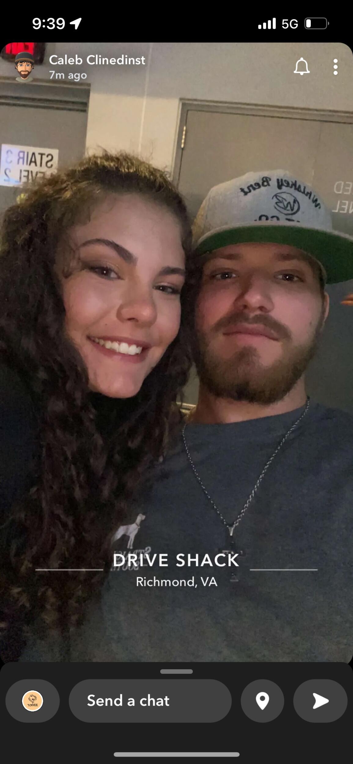 The first picture we posted of us. 