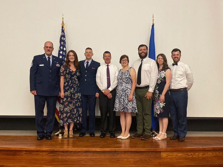 Travis commissions in the Air Force! His first base is Keesler ARB in Biloxi, MS