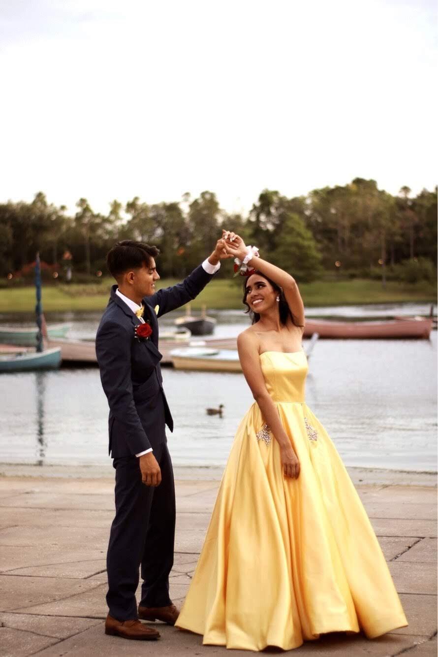 Elaina and Juan attend Senior Prom together