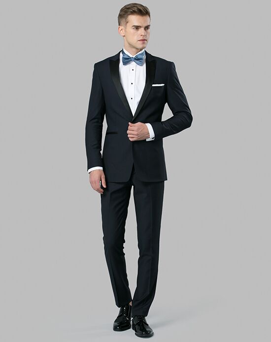 light blue and black tux