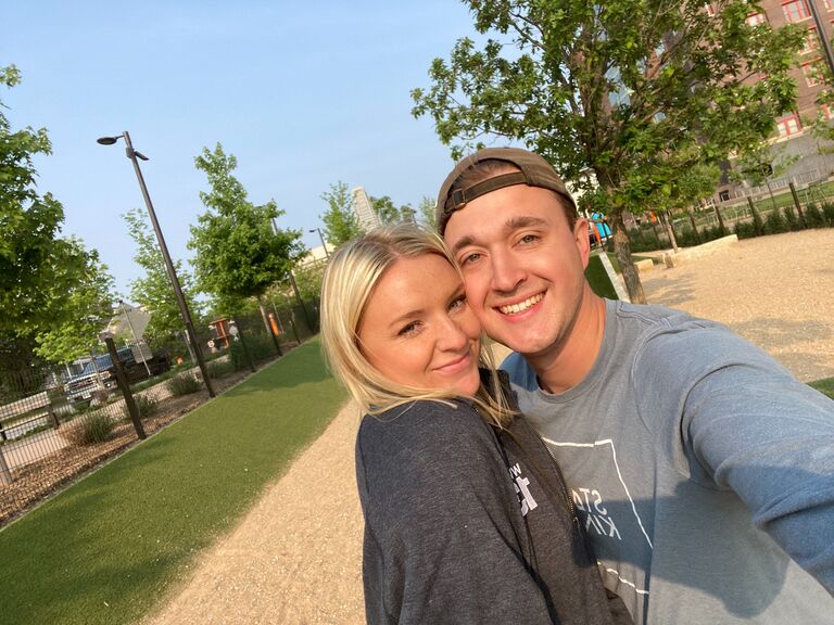 One of our favorite activities: visiting the dog park at Gene Leahy Mall after a Starbucks run.