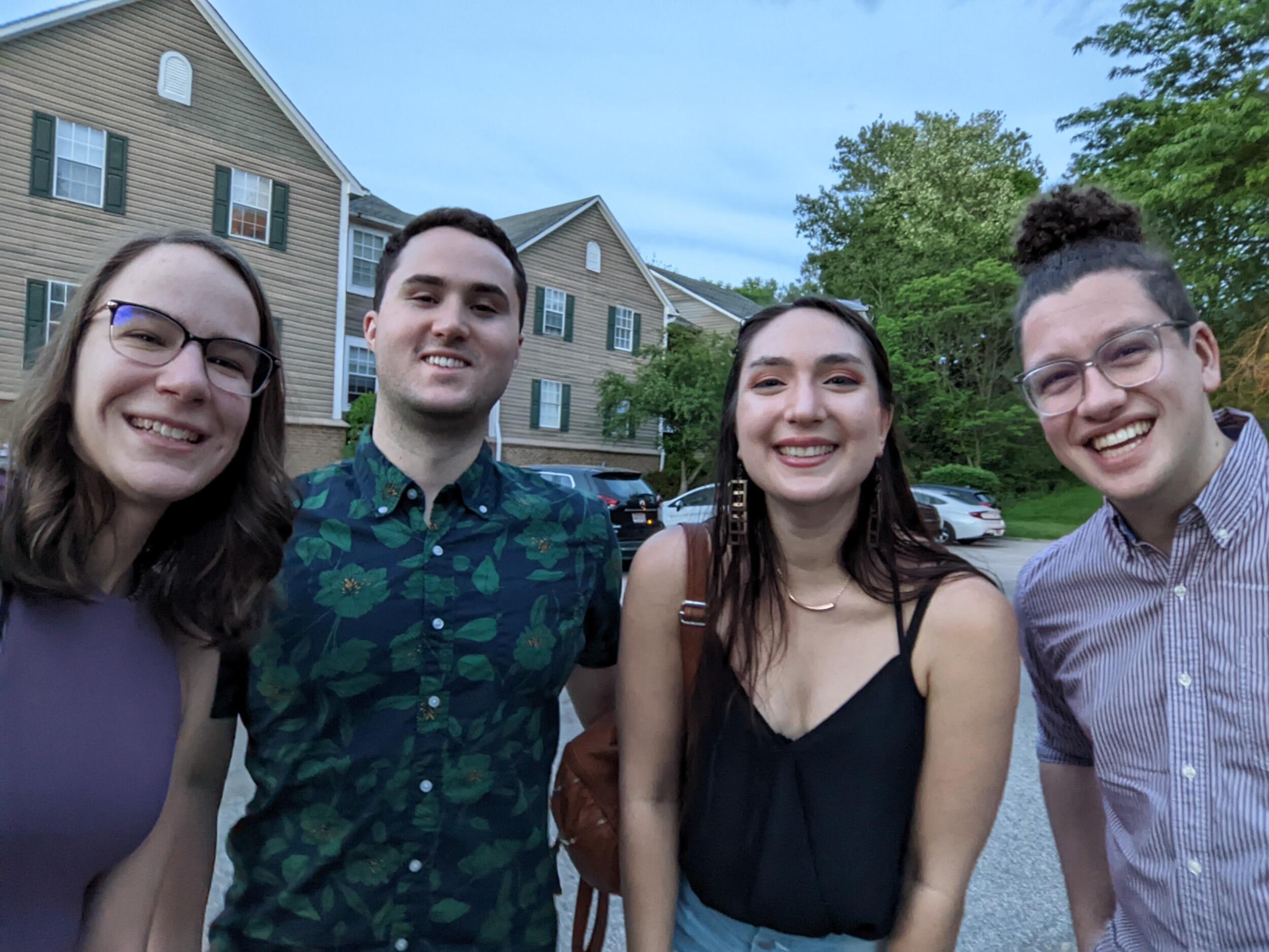 Friends in town at our first apartment together in Oakley, OH!