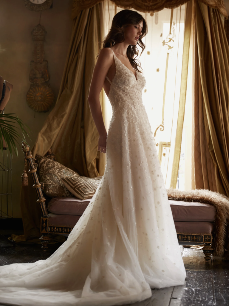 Glitter bridal clearance gown