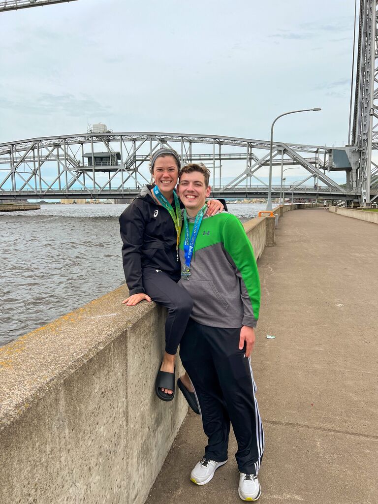 In the meantime, they ran a half and full marathon.