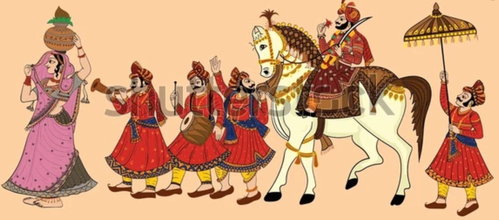 Baraat is the traditional wedding procession as the groom and his family celebrate their way to the Bride! They will be greeted by the Bride's side of the family! All are encouraged to participate and enjoy!