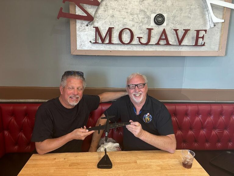 Steve will meet up with Gary Powers Jr. at the Mojave Cafe to discuss further speaking engagements for AIAA and to pick up a signed U-2 model. 