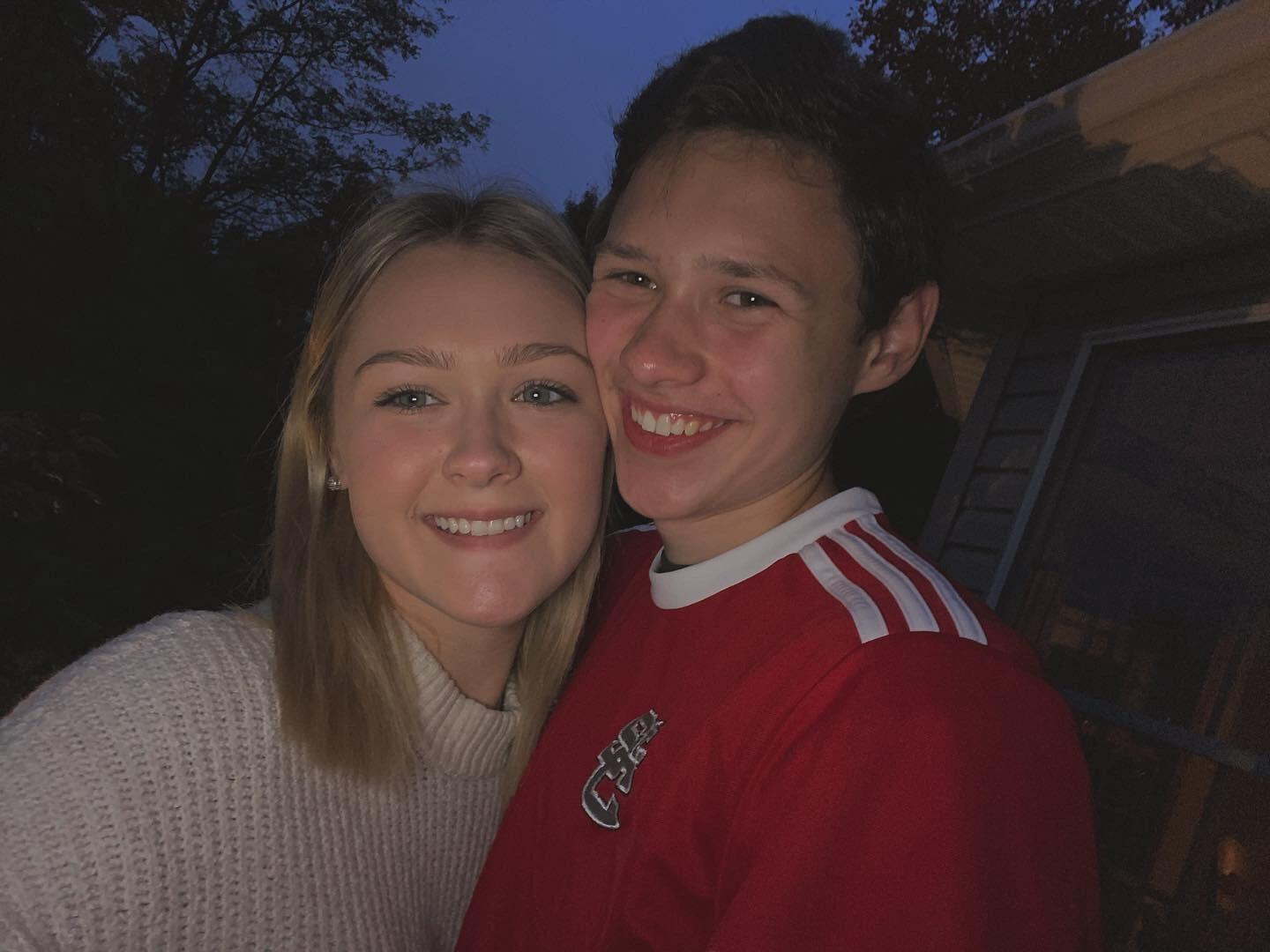 This was a couple days before our one year of dating. We carved pumpkins again 🎃
