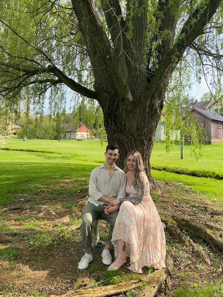 Taking our engagement photos (see official ones in our photo gallery!)