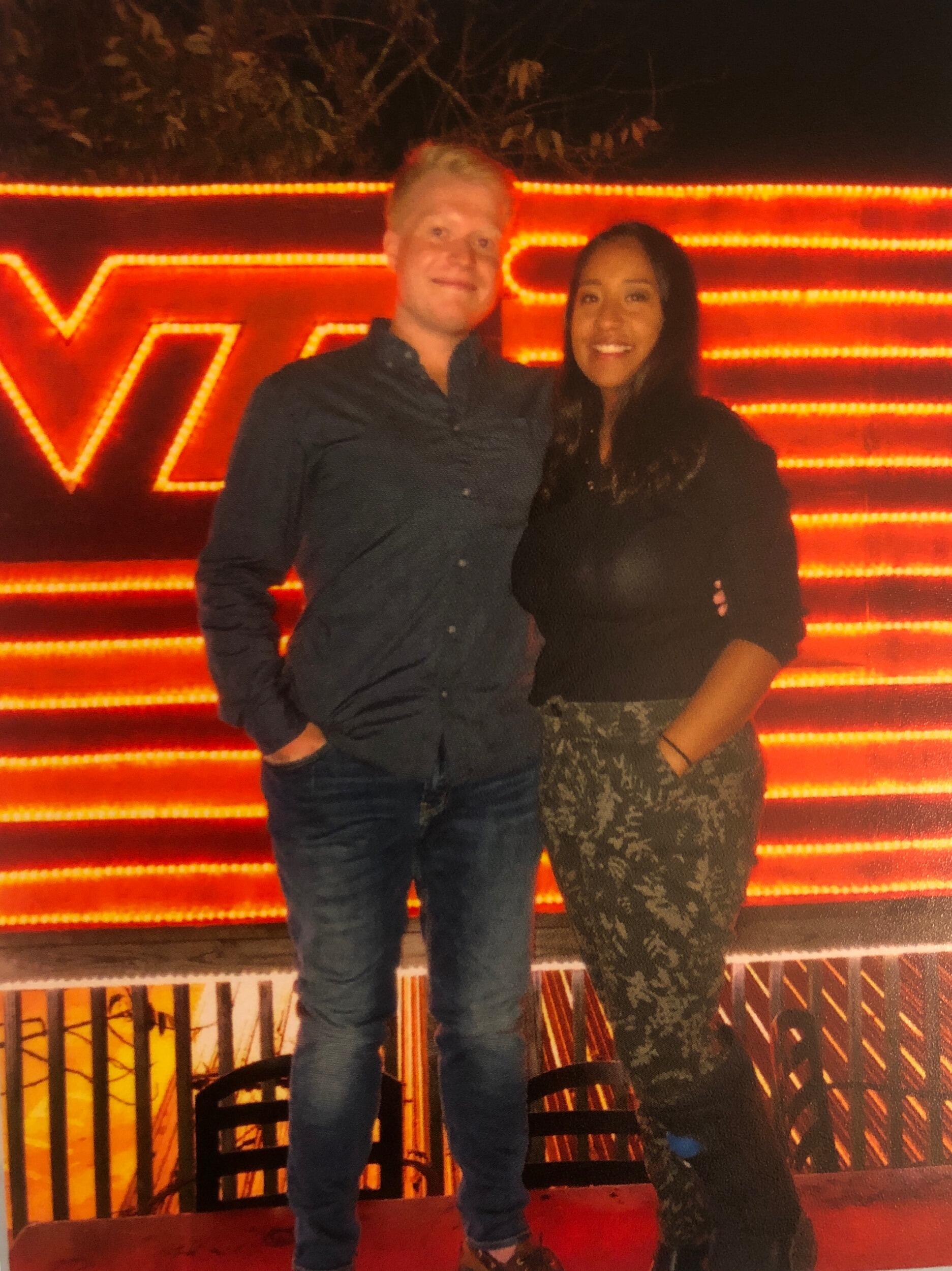 A fun night out at Virginia Tech.  Featuring Ali's broken ankle.