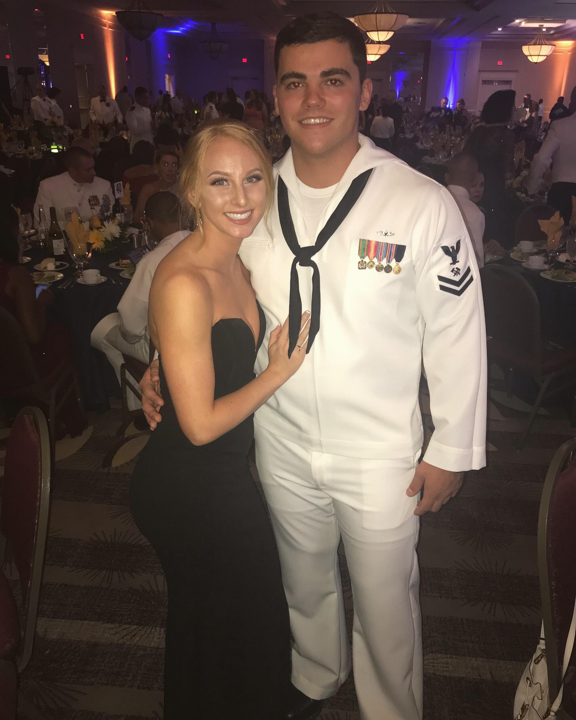 Celeste and TJ go to their first Navy Ball. Being youngsters and TJ being on the ship, USS Truxtun (DDG 103), a short time it was a unique experience compared to past Navy events. 