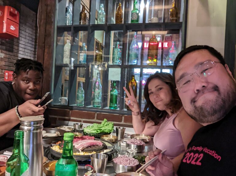 One of our favorite things to do, KBBQ with friends!