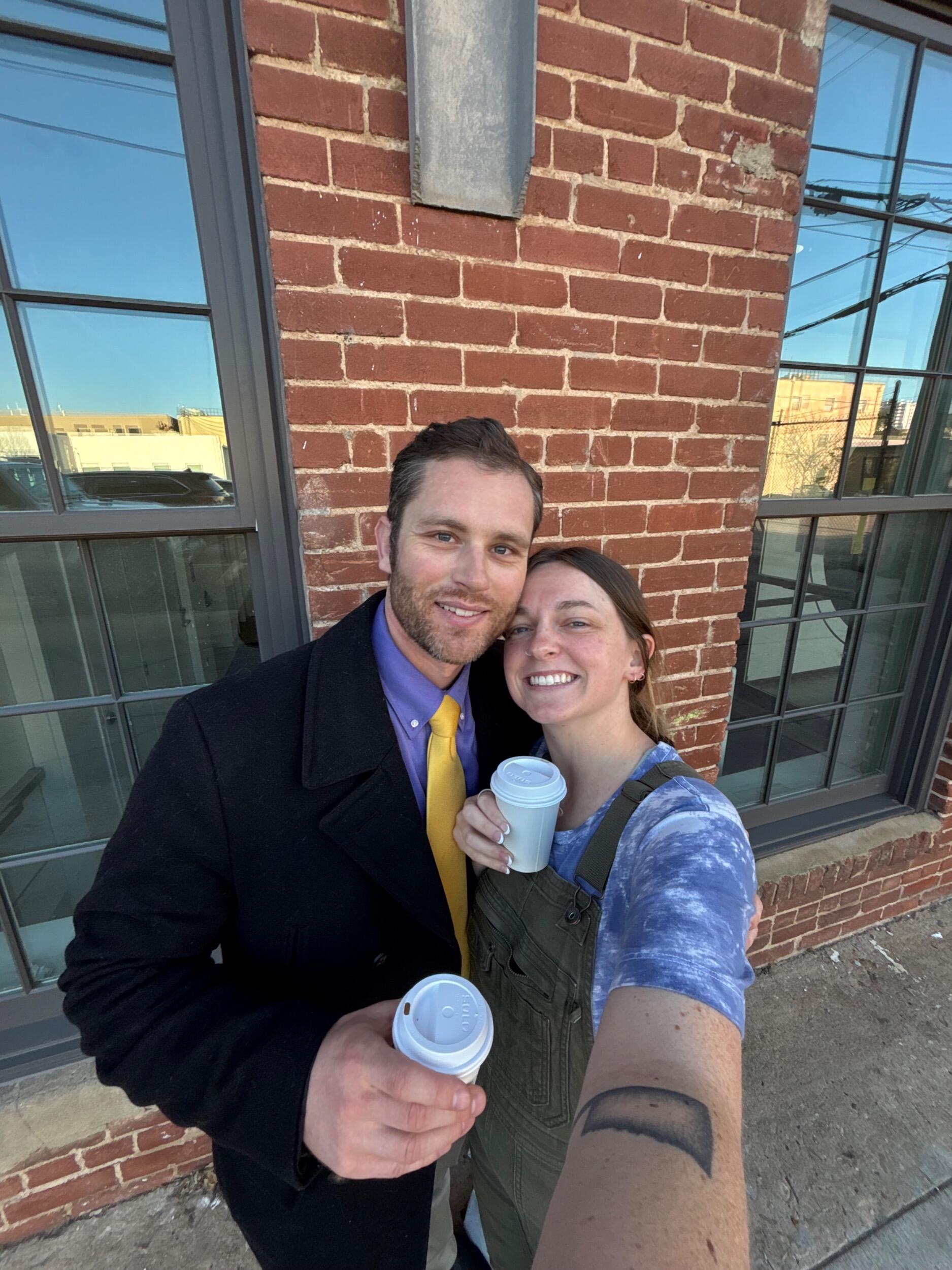 A farmer and a lawyer going on a morning coffee date.