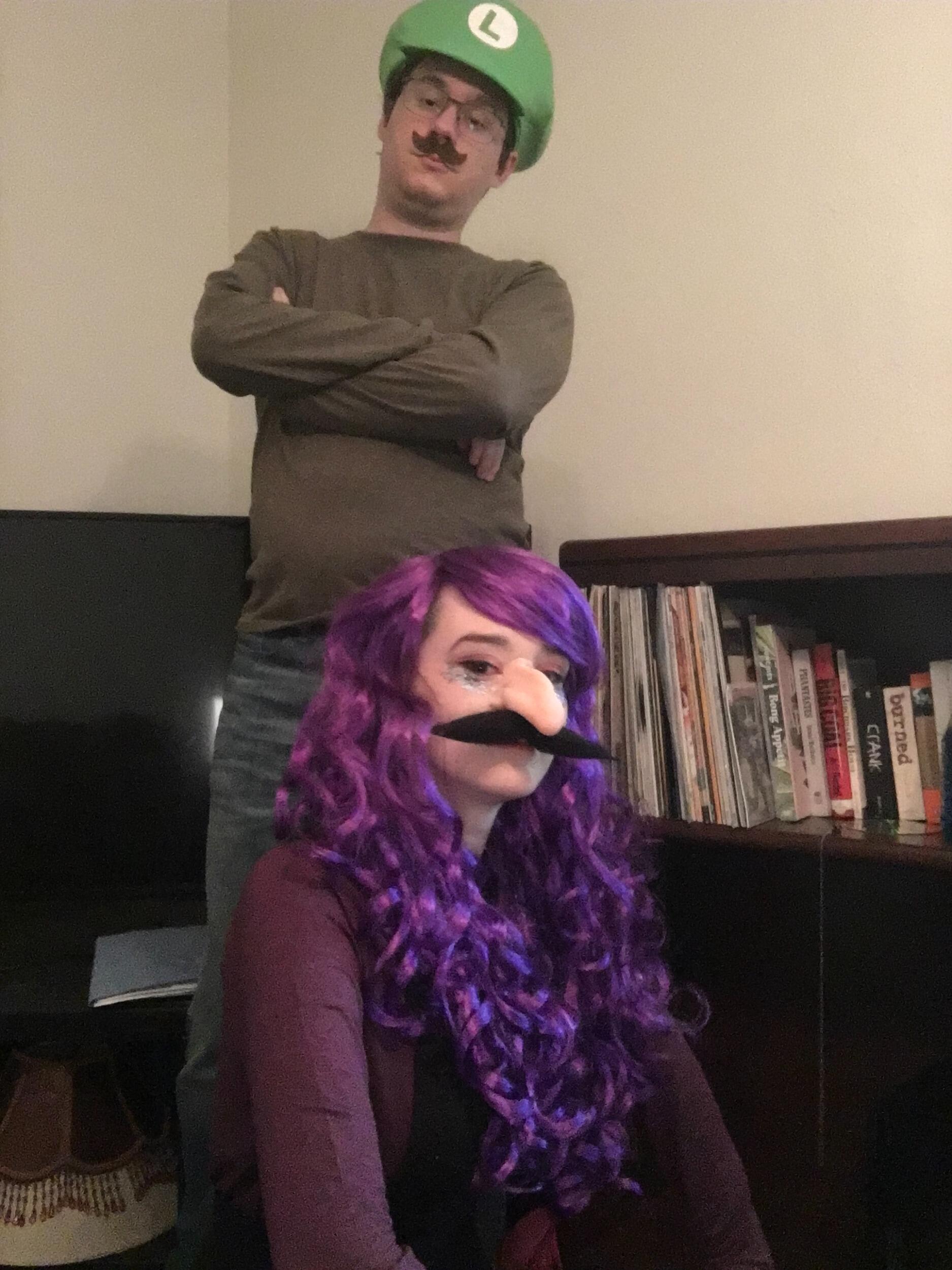 Just a couple of video game-loving nerds ready for Halloween! 